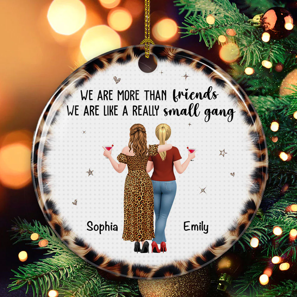 We Are More Than Friends - Personalized Custom Ceramic Ornament - Image 4