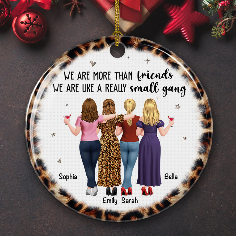 We Are More Than Friends - Personalized Custom Ceramic Ornament - Image 5