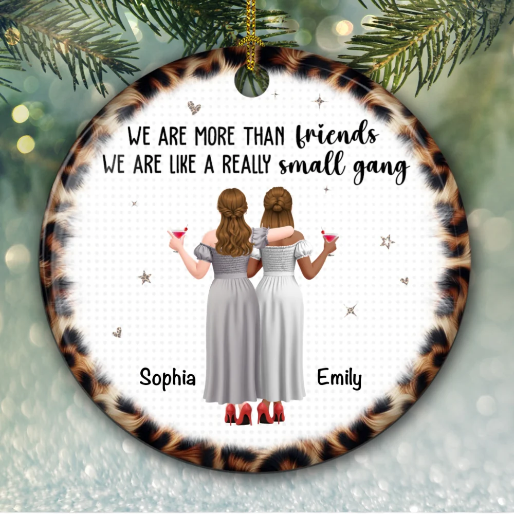 We Are More Than Friends - Personalized Custom Ceramic Ornament - Image 6