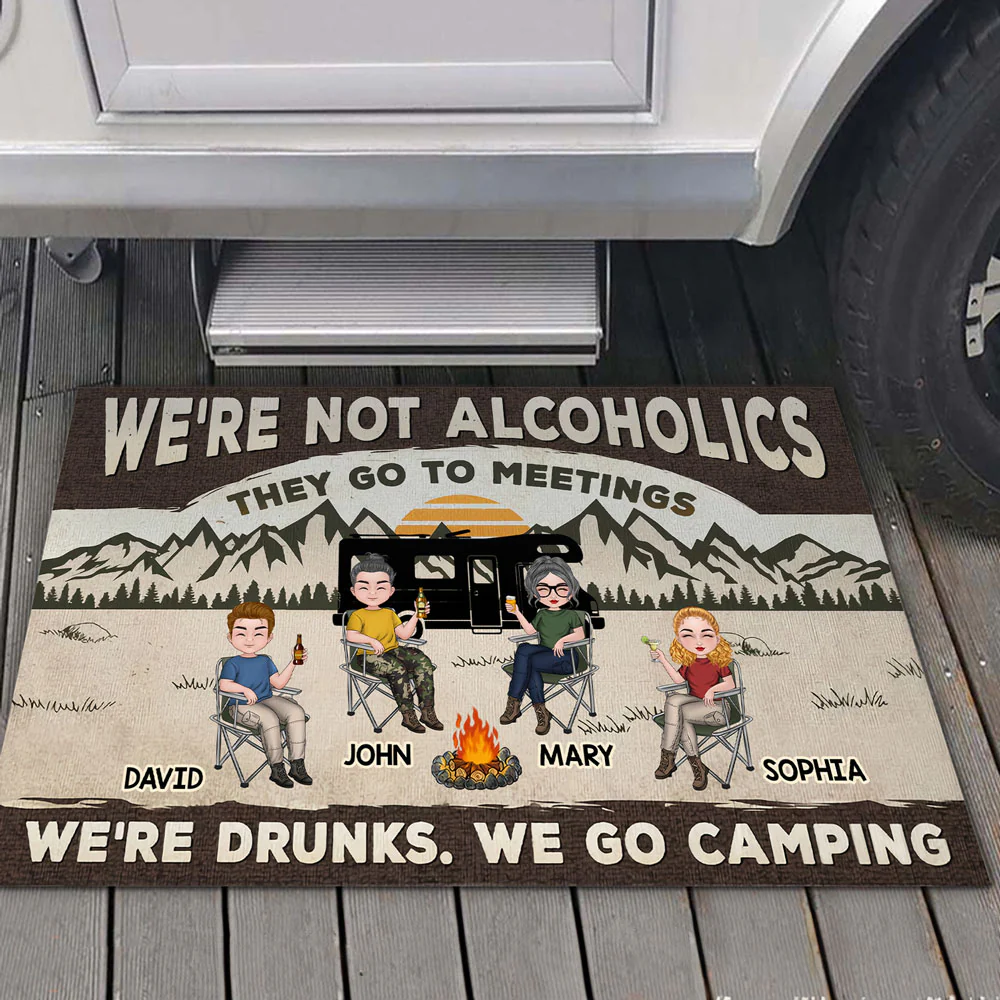 We Are Not Alcoholics - Personalized Custom Doormat - Image 2