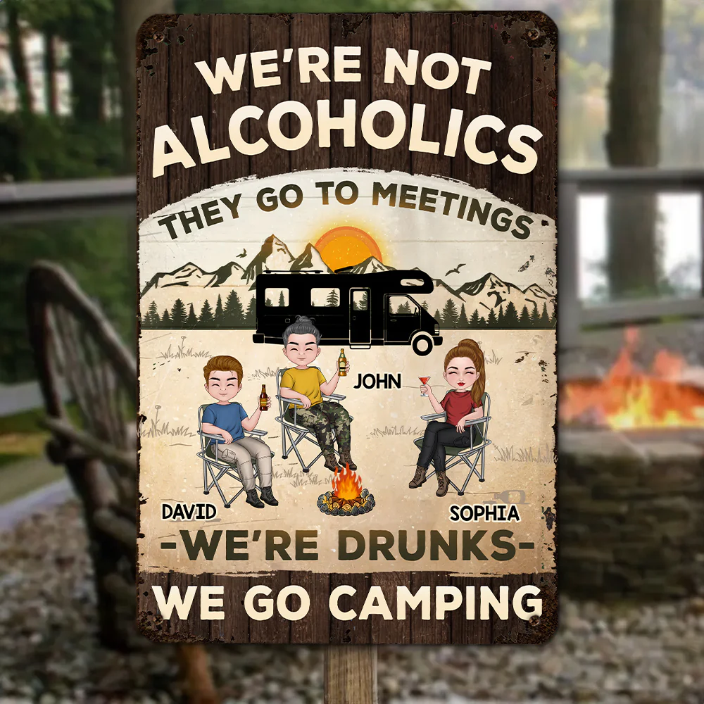 We Are Not Alcoholics - Personalized Custom Metal Signs - Image 3