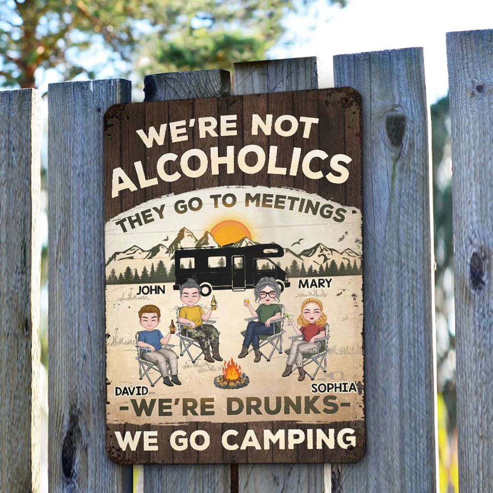 We Are Not Alcoholics - Personalized Custom Metal Signs - Image 4