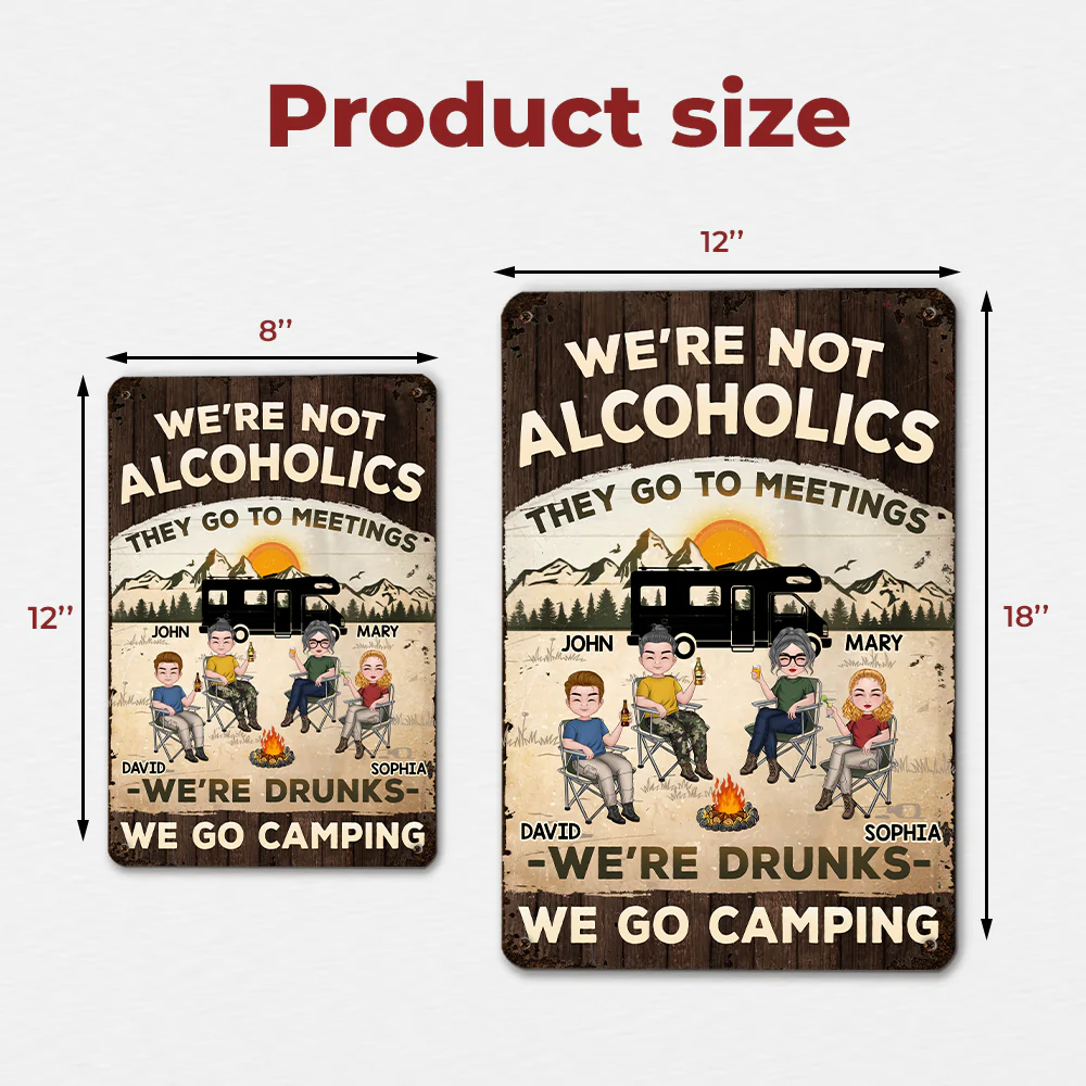 We Are Not Alcoholics - Personalized Custom Metal Signs - Image 6