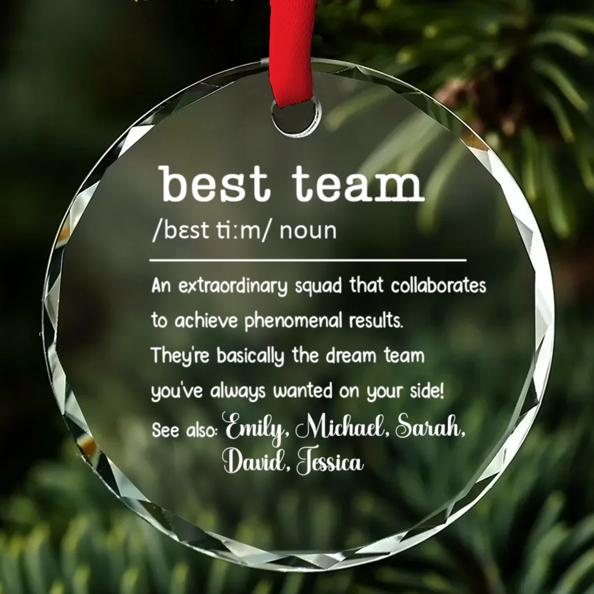 We Are One Epic Team - Personalized Custom Glass Ornament - Image 6