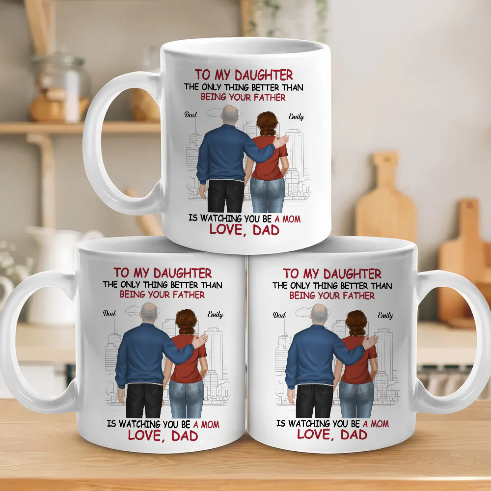 We Are Proud Of You Daughter  - Personalized Custom Coffee Mug - Image 3