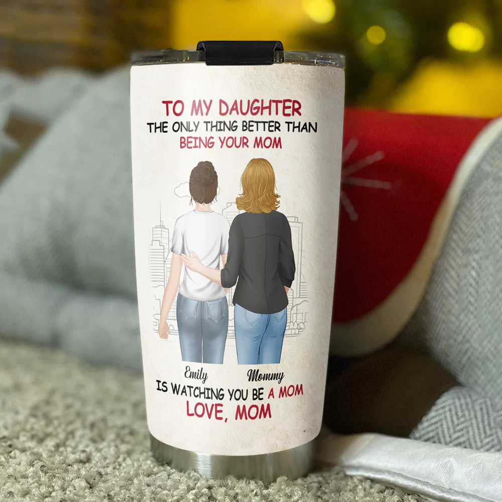 We Are Proud Of You Daughter - Personalized Custom Tumbler - Image 3