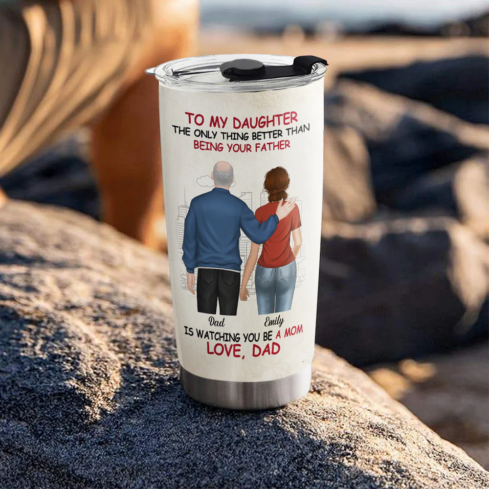 We Are Proud Of You Daughter - Personalized Custom Tumbler - Image 4
