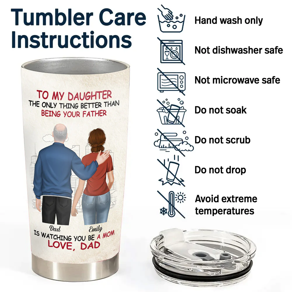 We Are Proud Of You Daughter - Personalized Custom Tumbler - Image 5