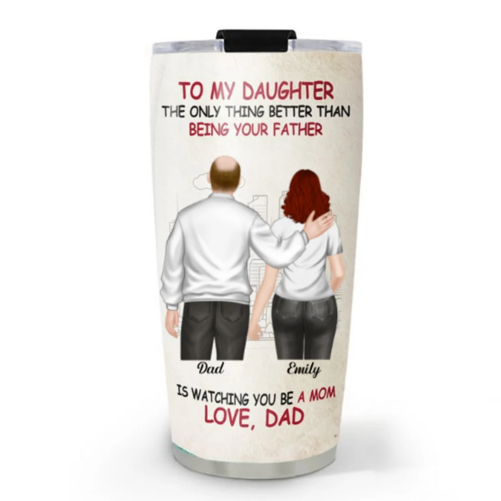 We Are Proud Of You Daughter - Personalized Custom Tumbler - Image 6