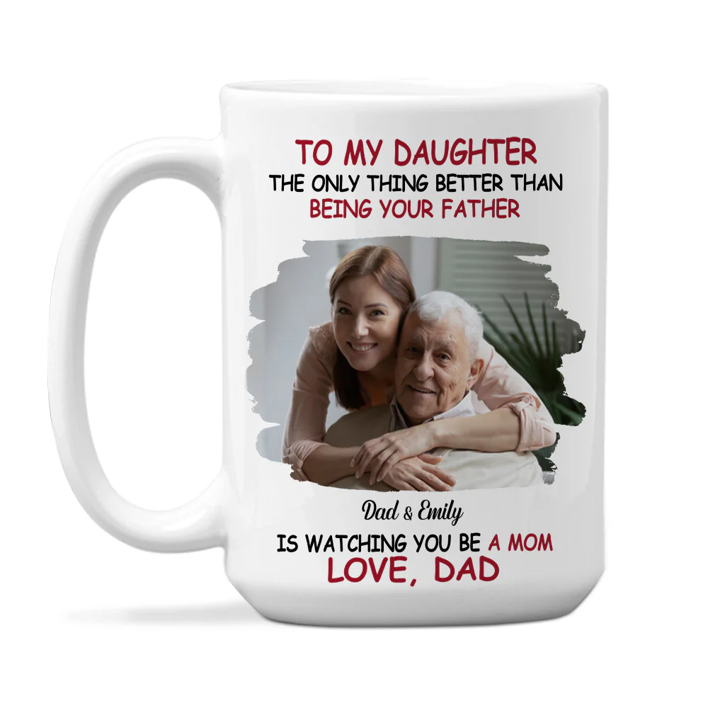 We Are Proud Of You Daughter Photo - Personalized Custom Coffee Mug - Image 2