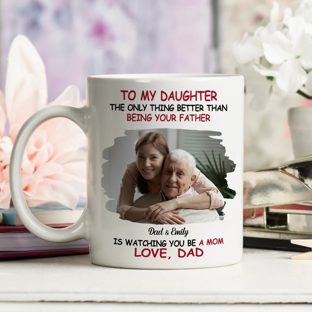 We Are Proud Of You Daughter Photo - Personalized Custom Coffee Mug - Image 3