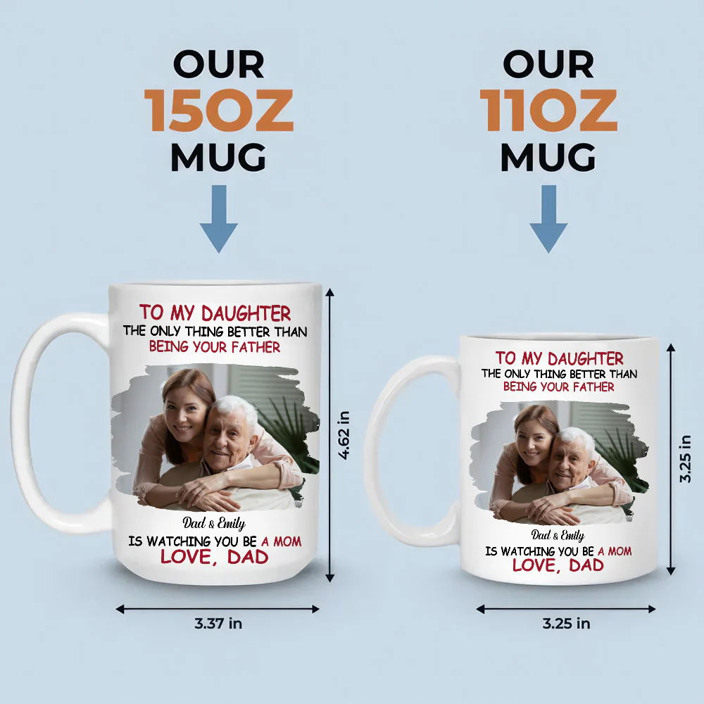 We Are Proud Of You Daughter Photo - Personalized Custom Coffee Mug - Image 7