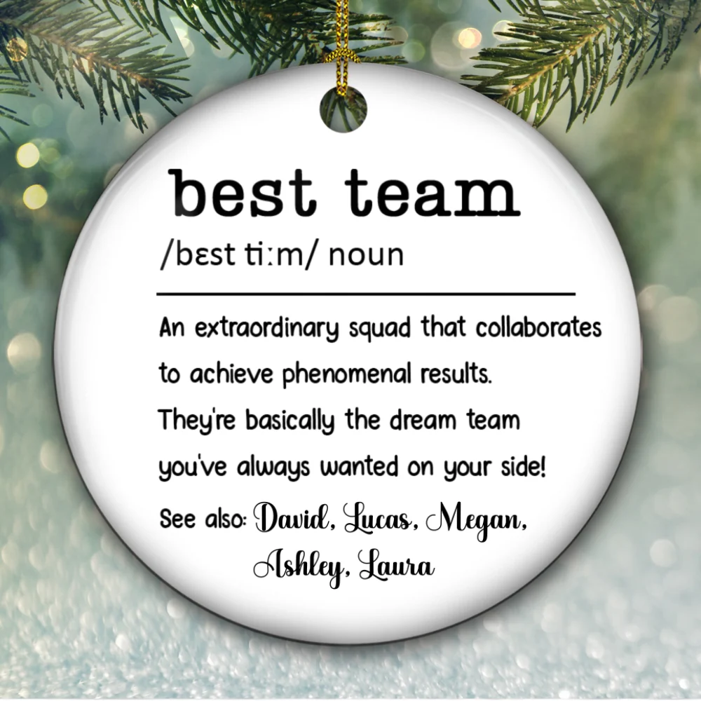 We Are Teammates - Personalized Custom Ceramic Ornament - Image 5