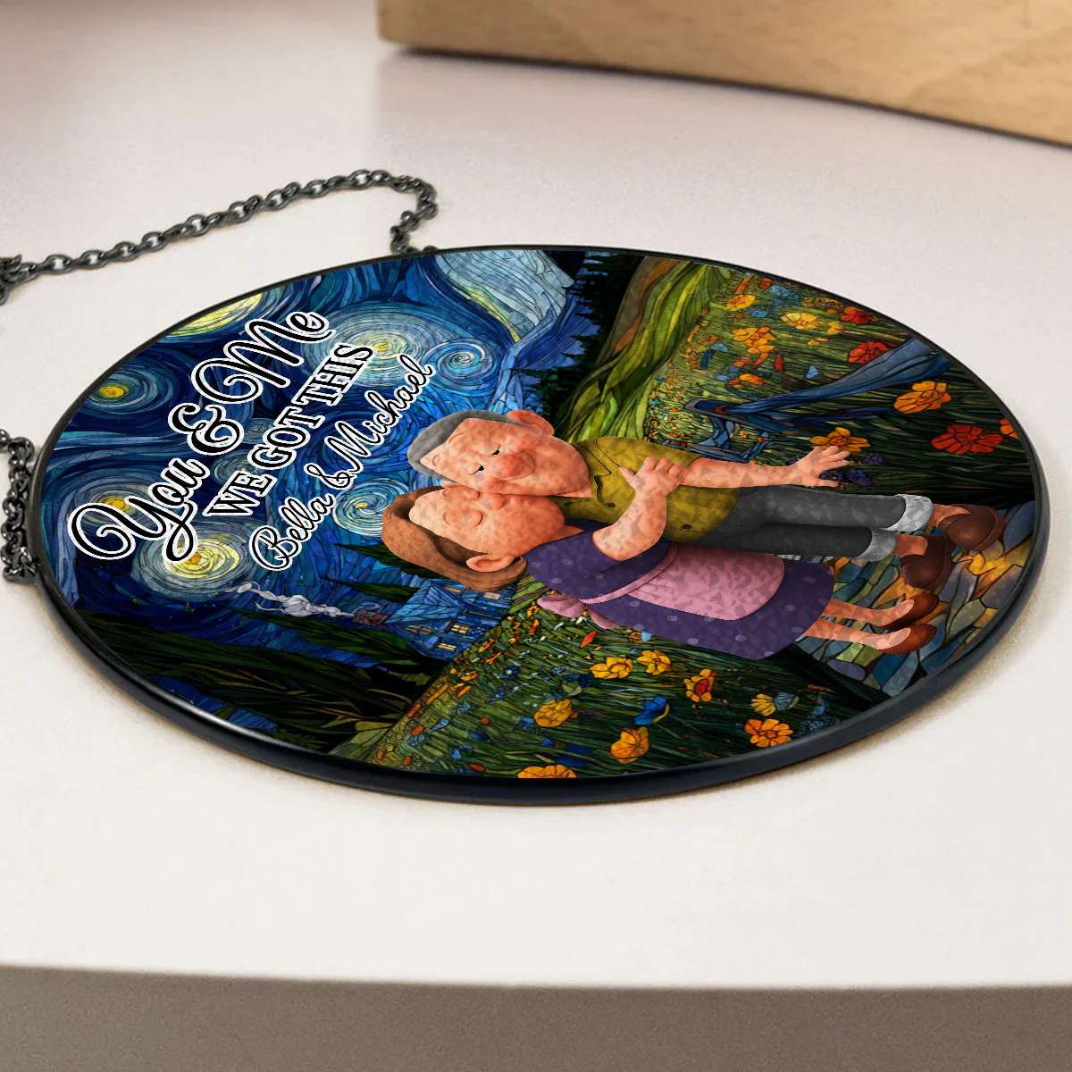 We Are Together For The Last - Personalized Custom Window Hanging Suncatcher - Image 3