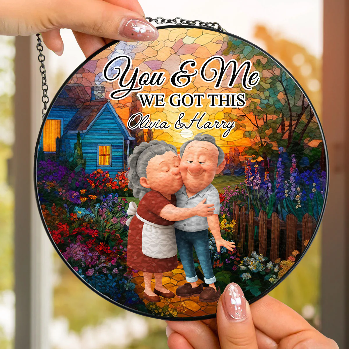 We Are Together For The Last - Personalized Custom Window Hanging Suncatcher - Image 4