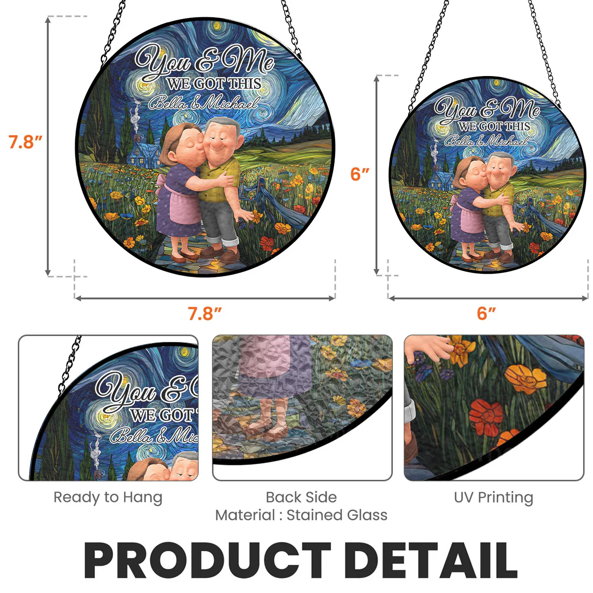 We Are Together For The Last - Personalized Custom Window Hanging Suncatcher - Image 5