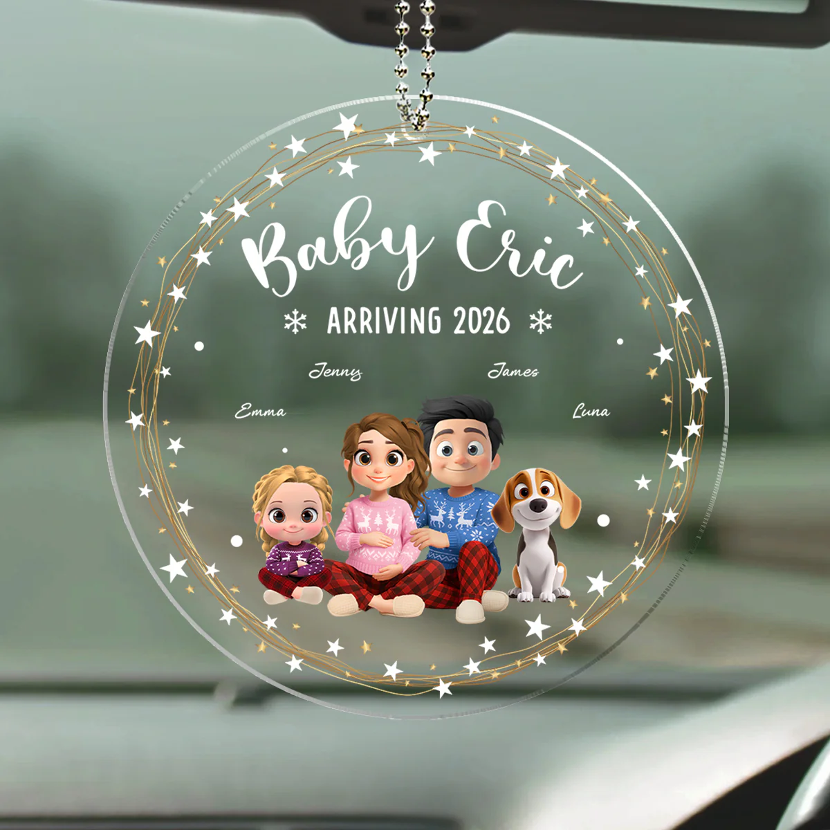 We Are Waiting For You - Personalized Custom Car Ornament