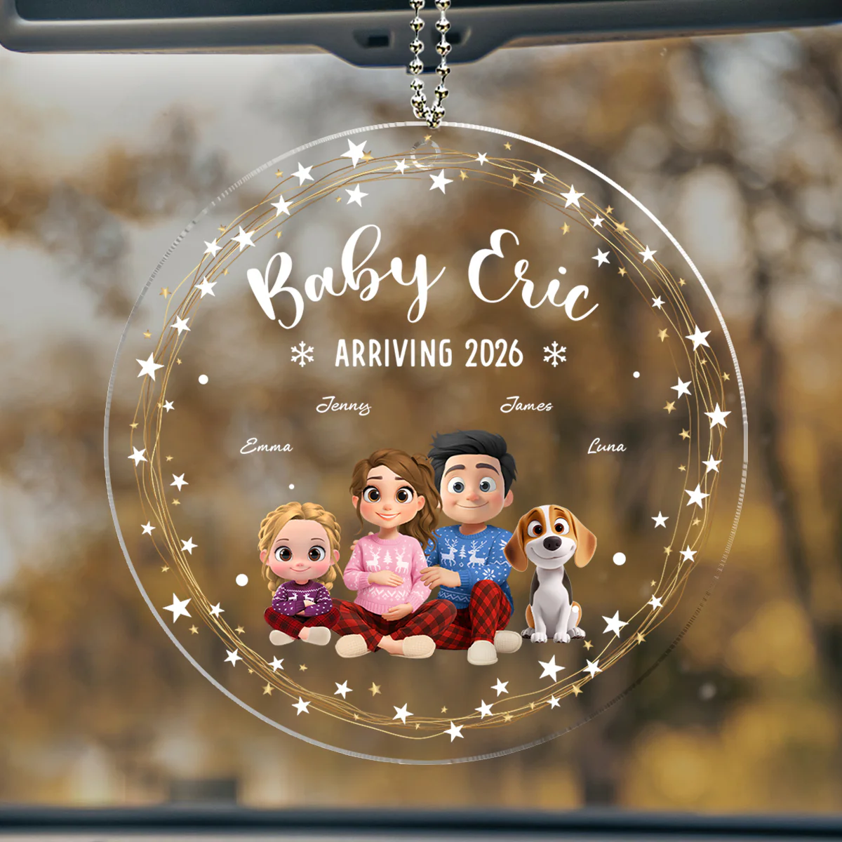 We Are Waiting For You - Personalized Custom Car Ornament - Image 2