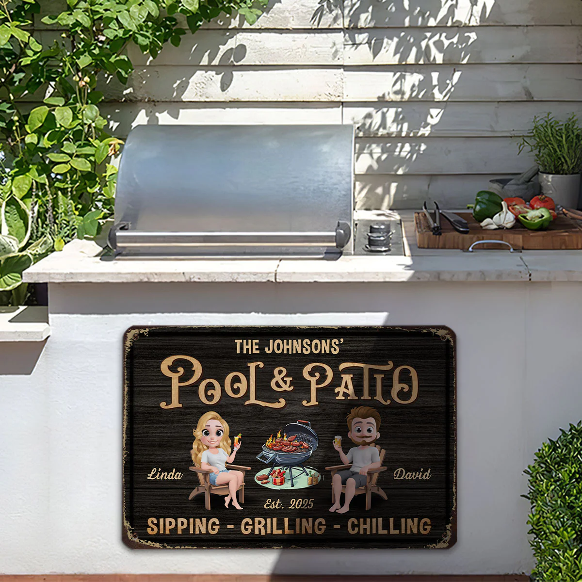 We At Pool And Patio - Personalized Custom Metal Sign - Image 3