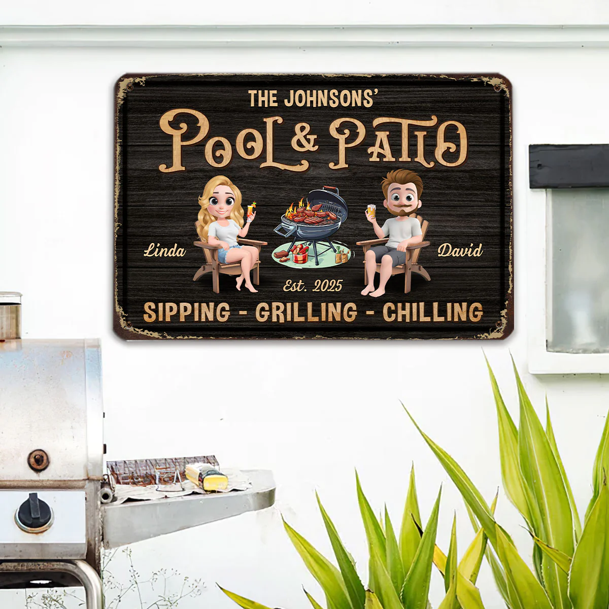 We At Pool And Patio - Personalized Custom Metal Sign - Image 4