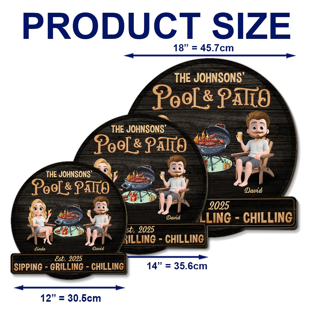 We At Pool And Patio - Personalized Custom Wood Sign - Image 5