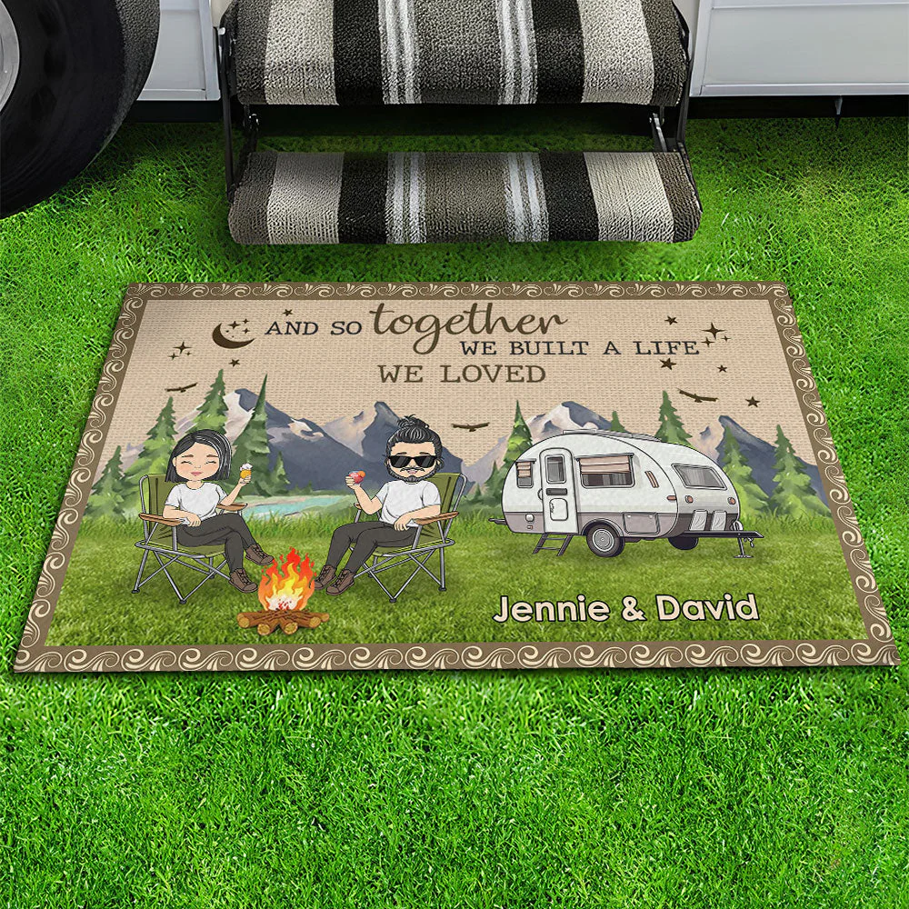 We Built A Life We Love - Personalized Custom Doormat - Image 2