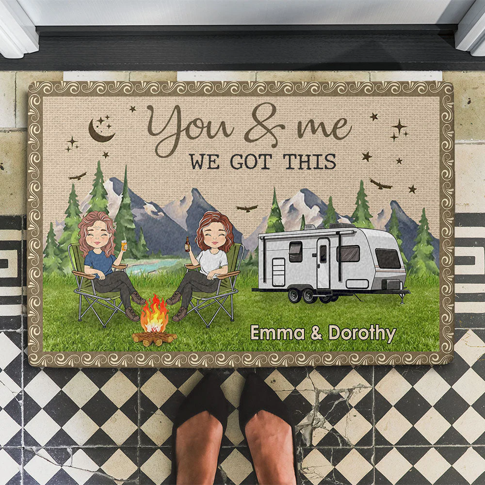 We Built A Life We Love - Personalized Custom Doormat - Image 3