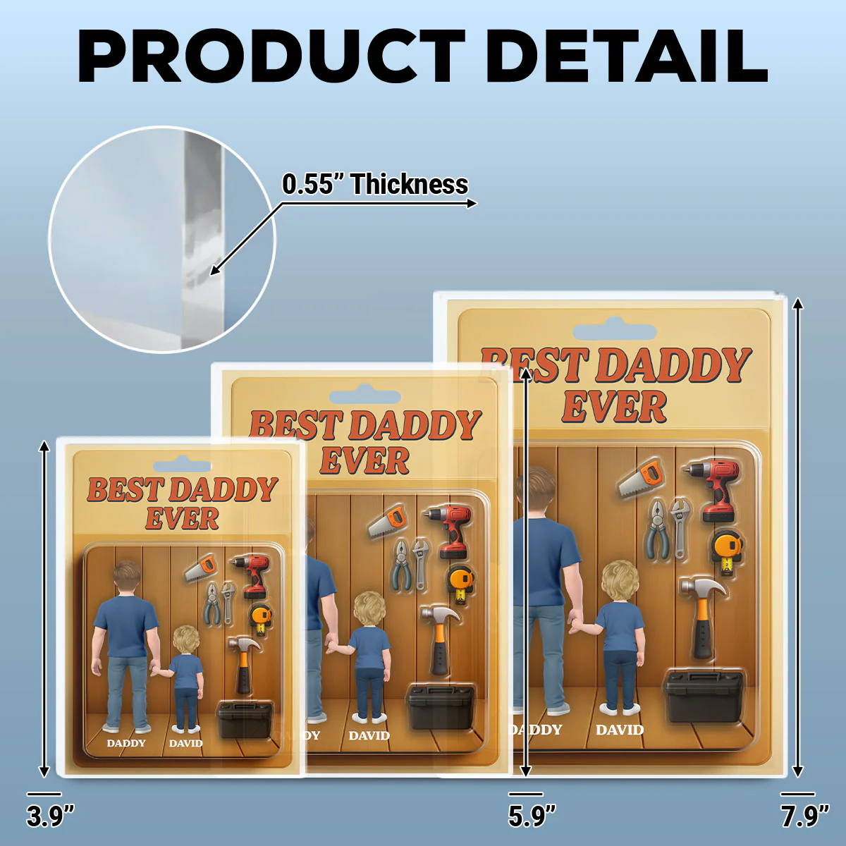 We Caught The Best Dad - Personalized Custom Acrylic Plaque - Image 5
