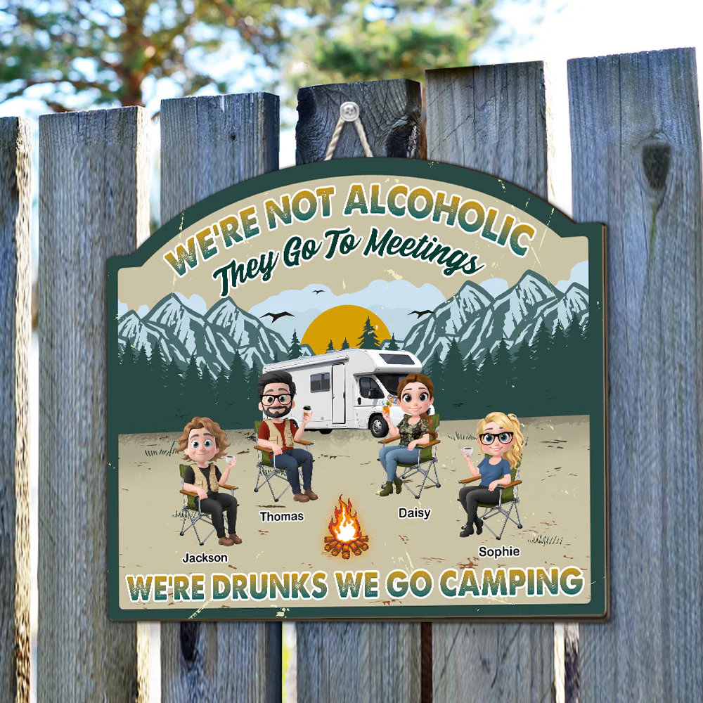 We Go Camping - Personalized Custom Wood Sign - Image 2