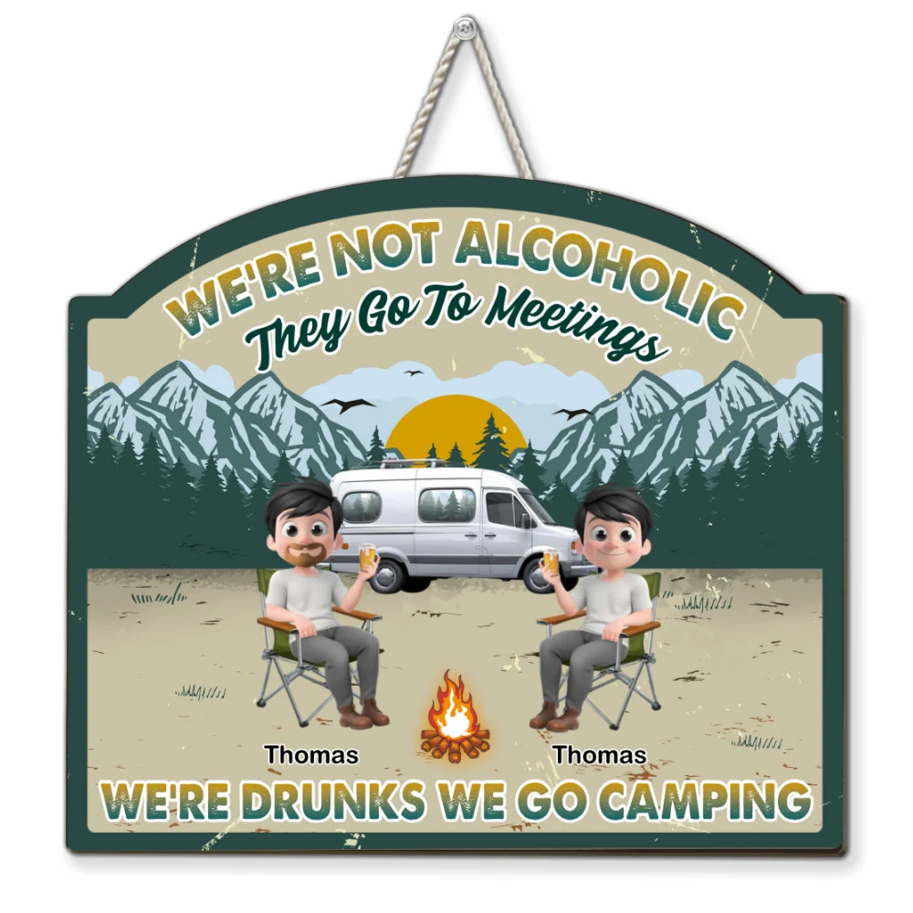 We Go Camping - Personalized Custom Wood Sign - Image 6