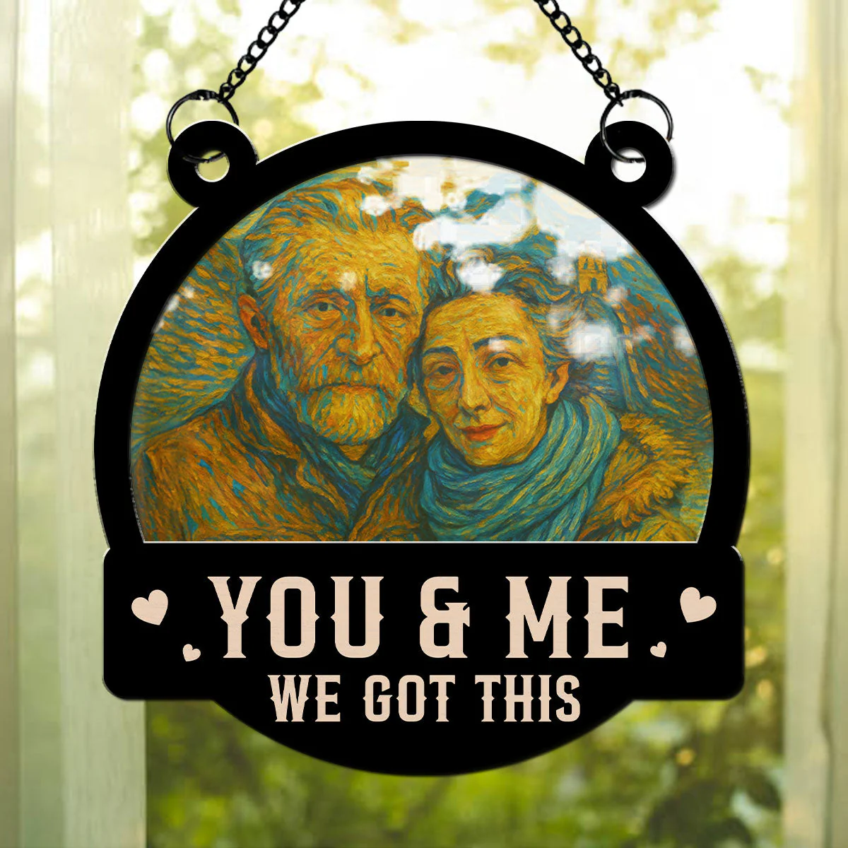 We Got This Untill Our Last Breath - Personalized Custom Suncatcher - Image 4