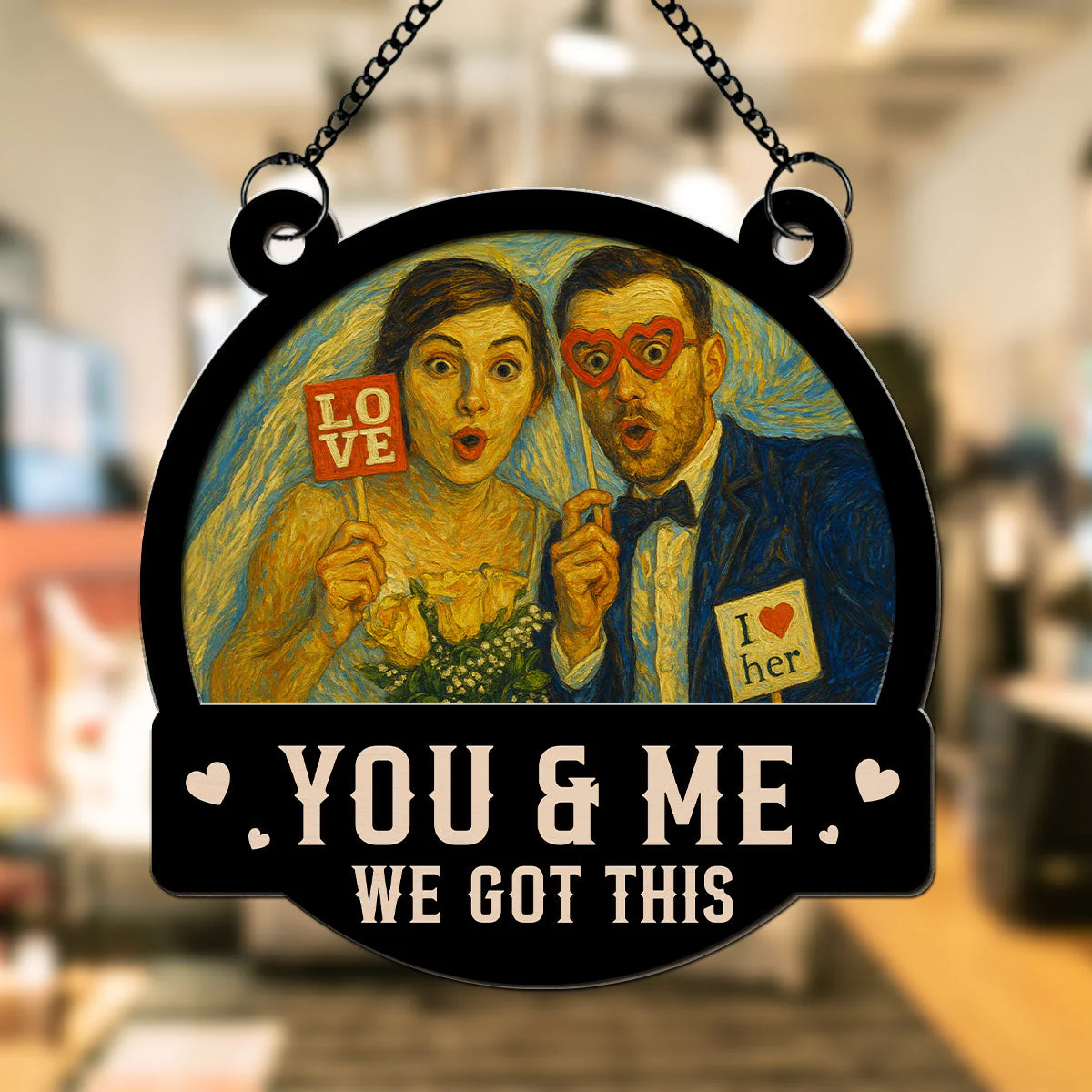We Got This Untill Our Last Breath - Personalized Custom Suncatcher - Image 5