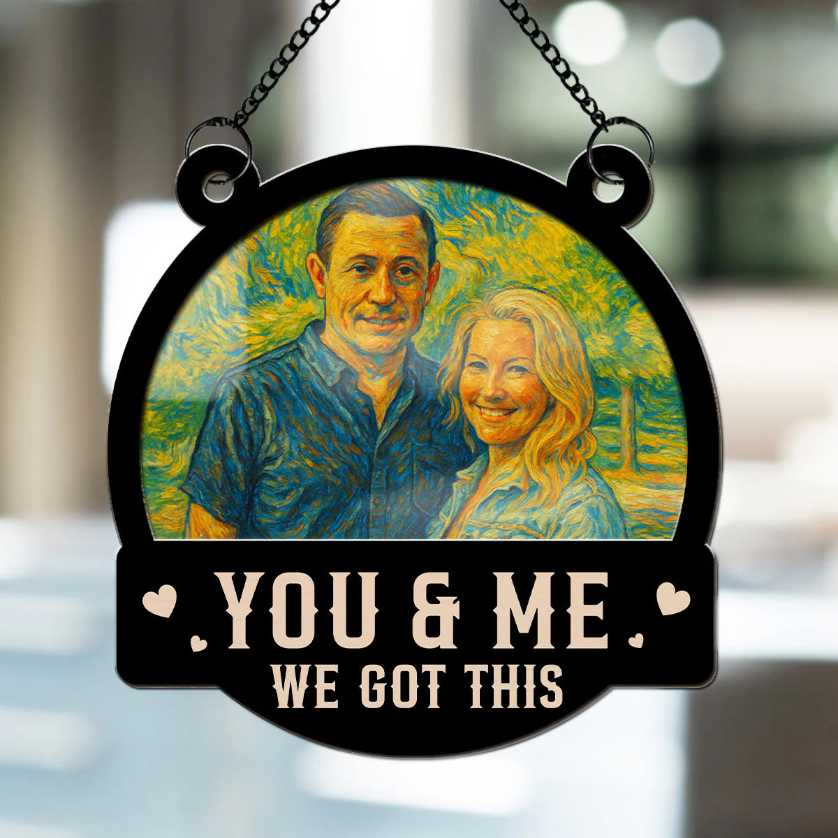 We Got This Untill Our Last Breath - Personalized Custom Suncatcher - Image 6