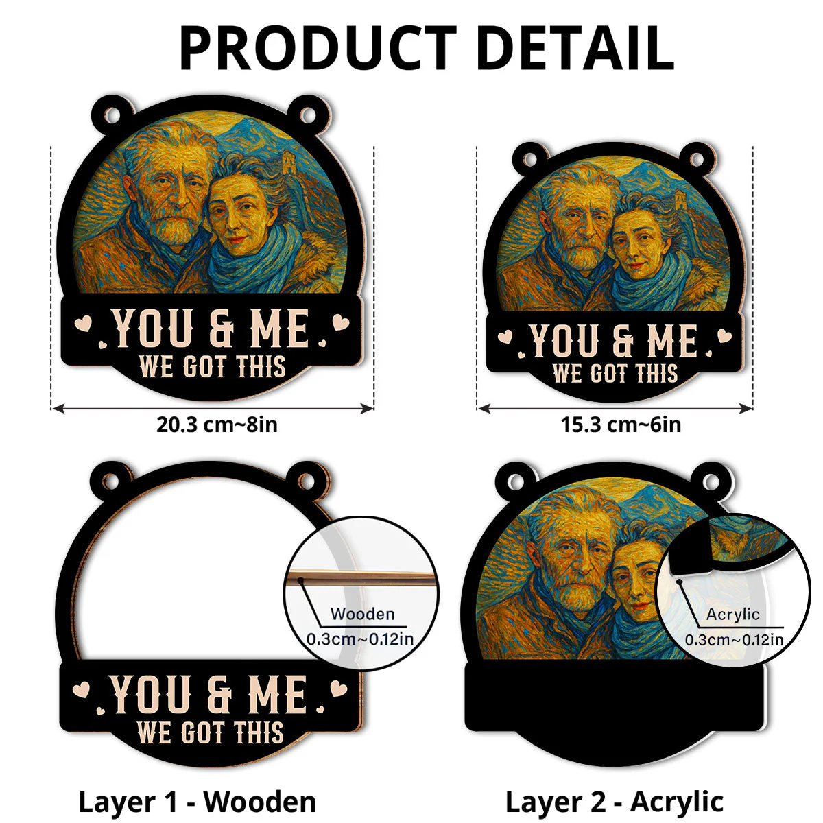 We Got This Untill Our Last Breath - Personalized Custom Suncatcher - Image 8