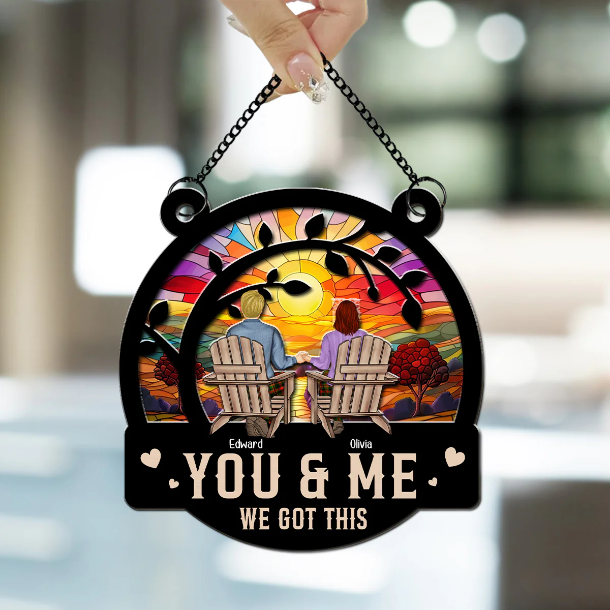 We Got This Merry Christmas - Personalized Custom Suncatcher - Image 3