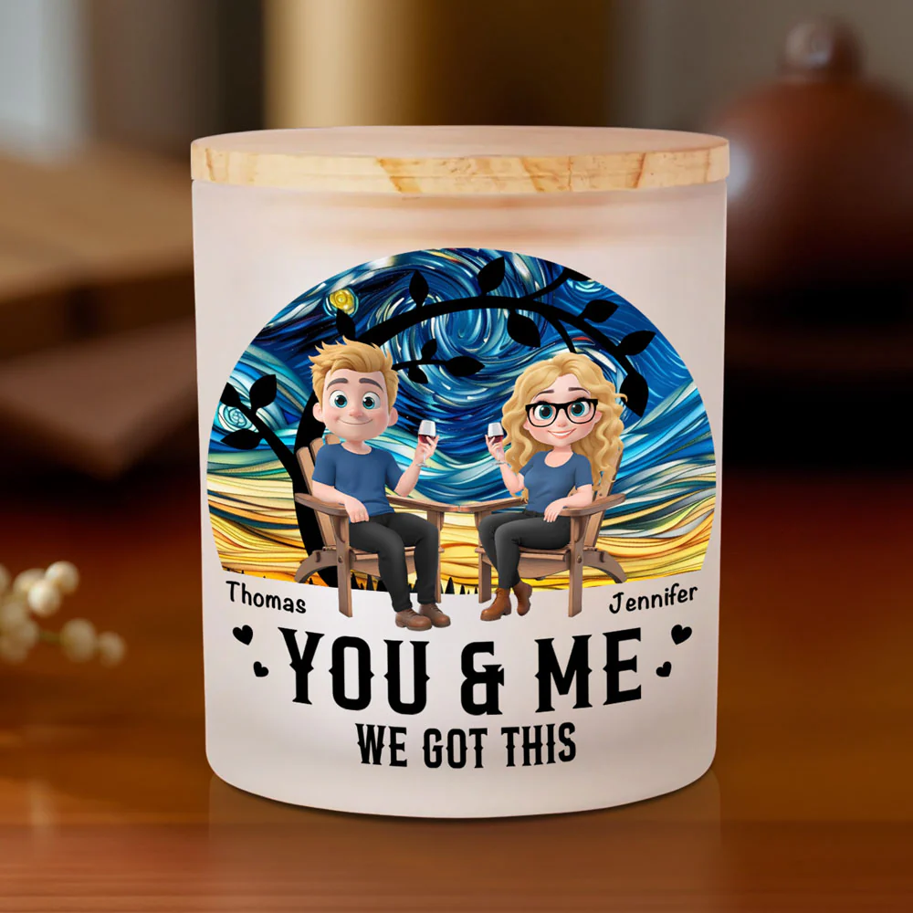 We Got This - Personalized Custom Glass Jar With LED Candle - Image 2