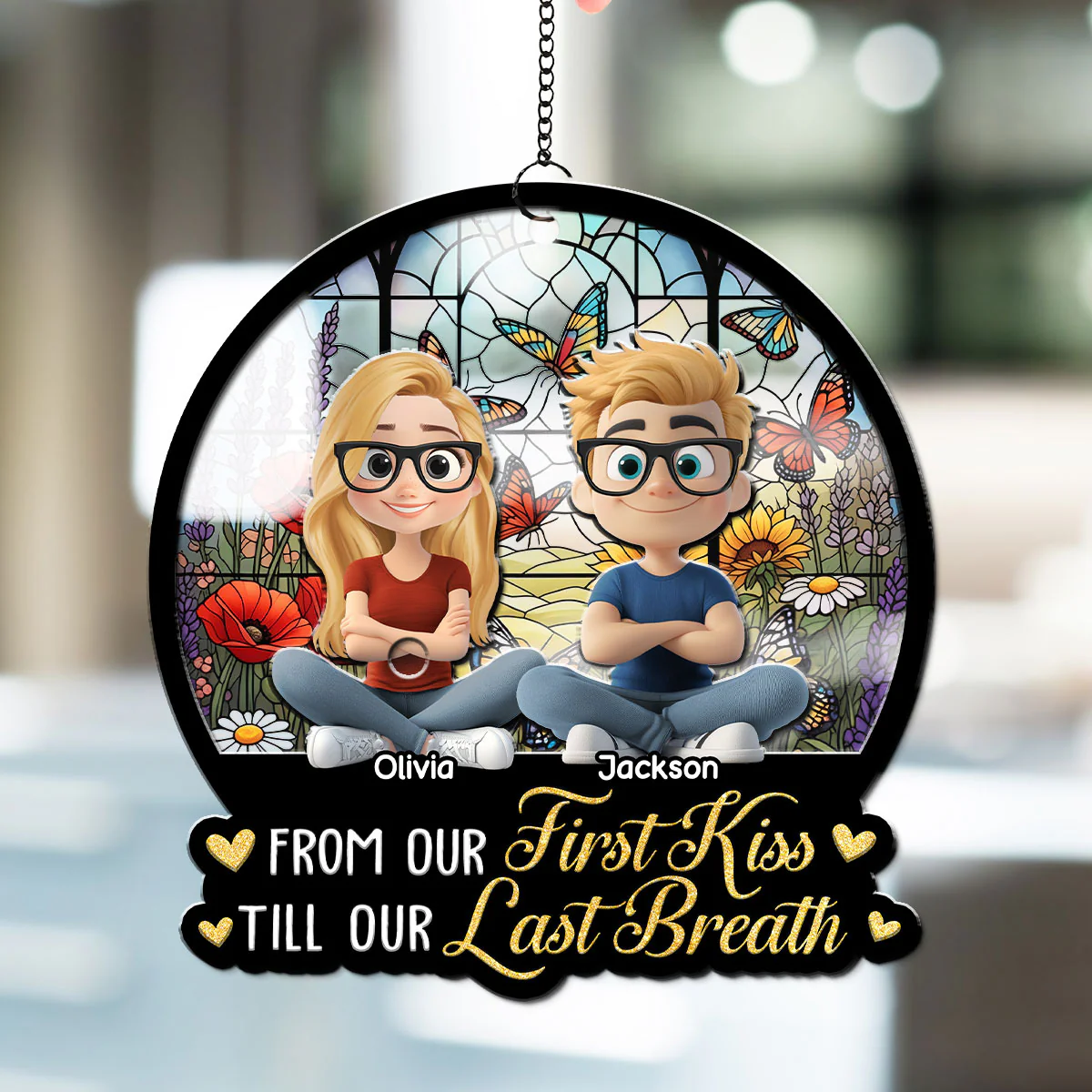 We Got This Till Our Last Breath - Personalized Custom Suncatcher - Image 4