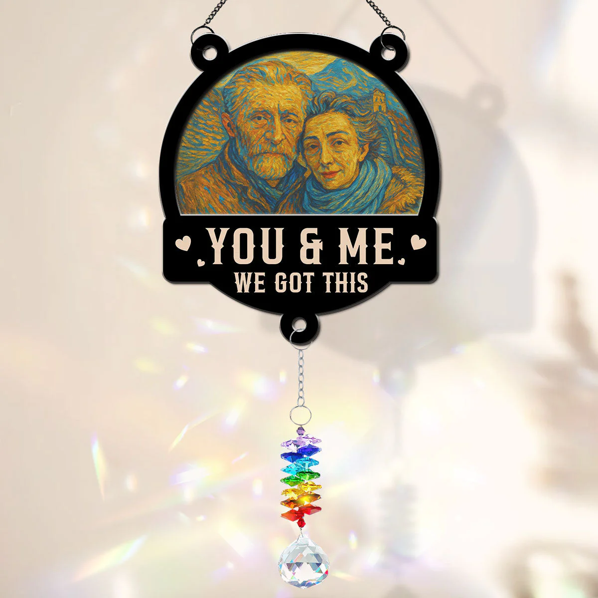 We Got This Until Our Last Breath - Personalized Custom Suncatcher With Crystal Rainbow Charm - Image 4