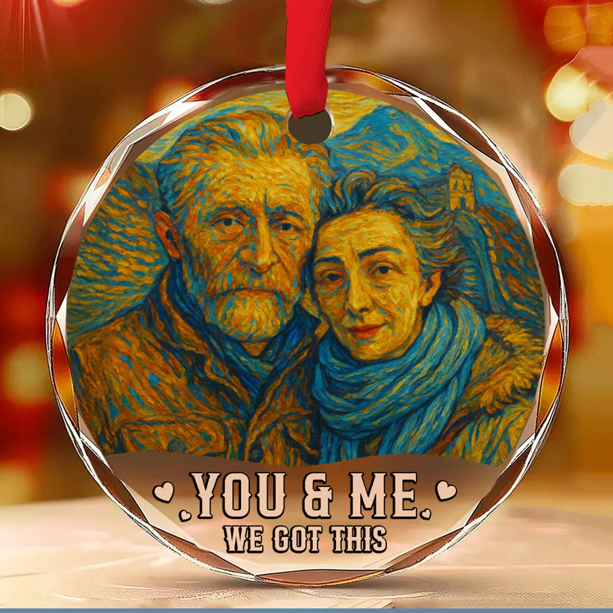 We Got This Untill Our Last Breath - Personalized Custom Glass Ornament - Image 3