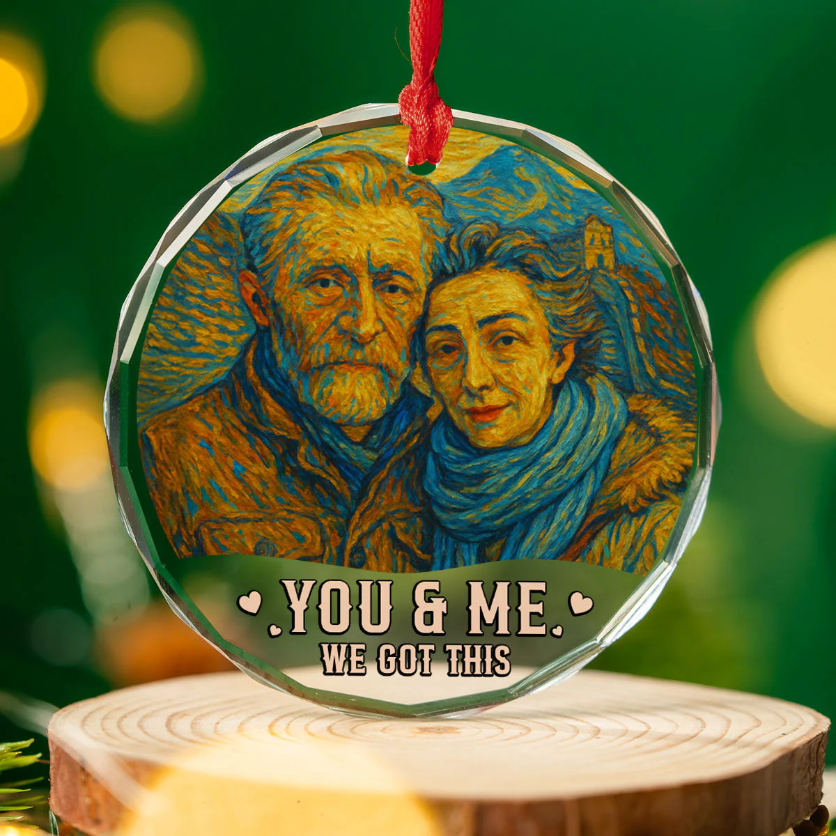 We Got This Untill Our Last Breath - Personalized Custom Glass Ornament - Image 5