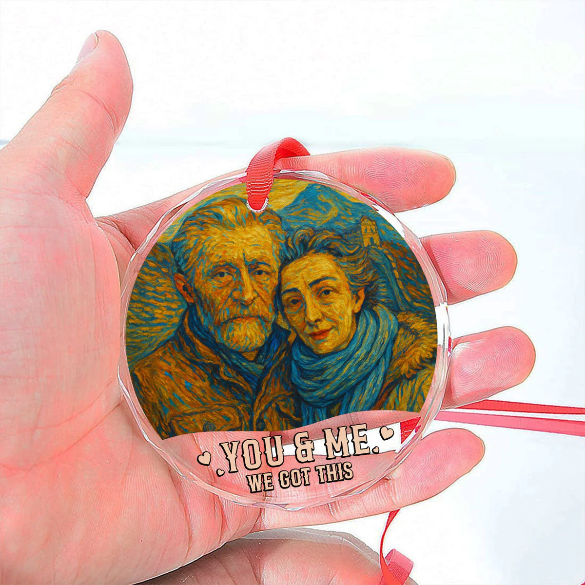 We Got This Untill Our Last Breath - Personalized Custom Glass Ornament - Image 7