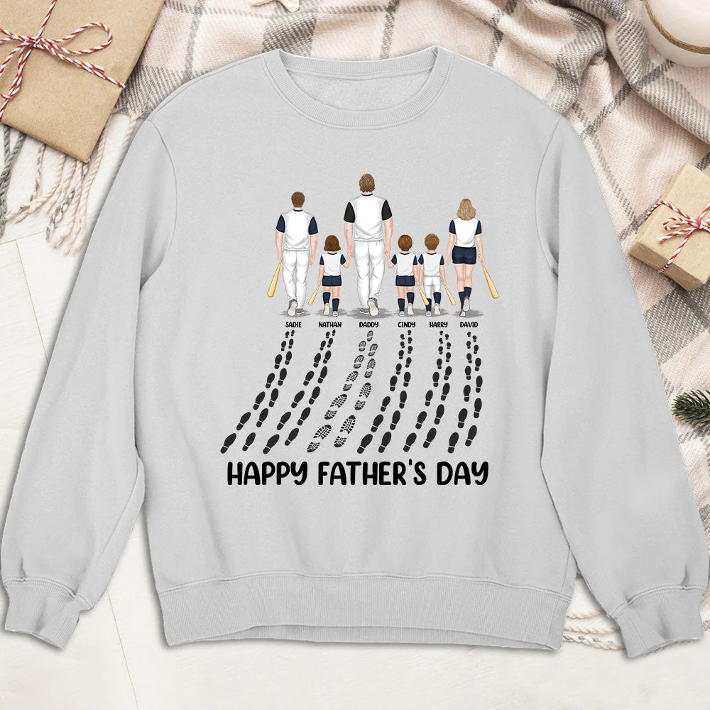 We Hit A Homerun With You As Our Dad - Personalized Custom Shirt - Image 4