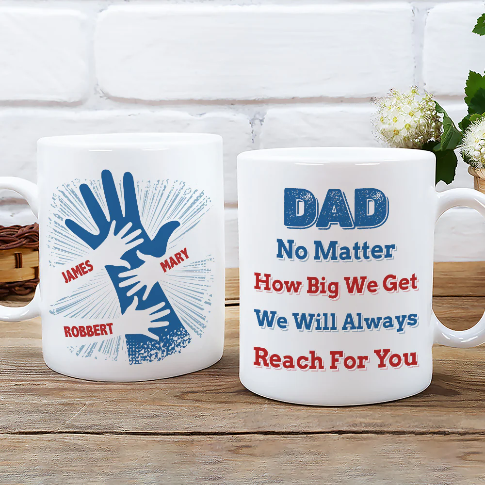 We Hold Our Hands Together And Forever - Personalized Custom Coffee Mug - Image 2