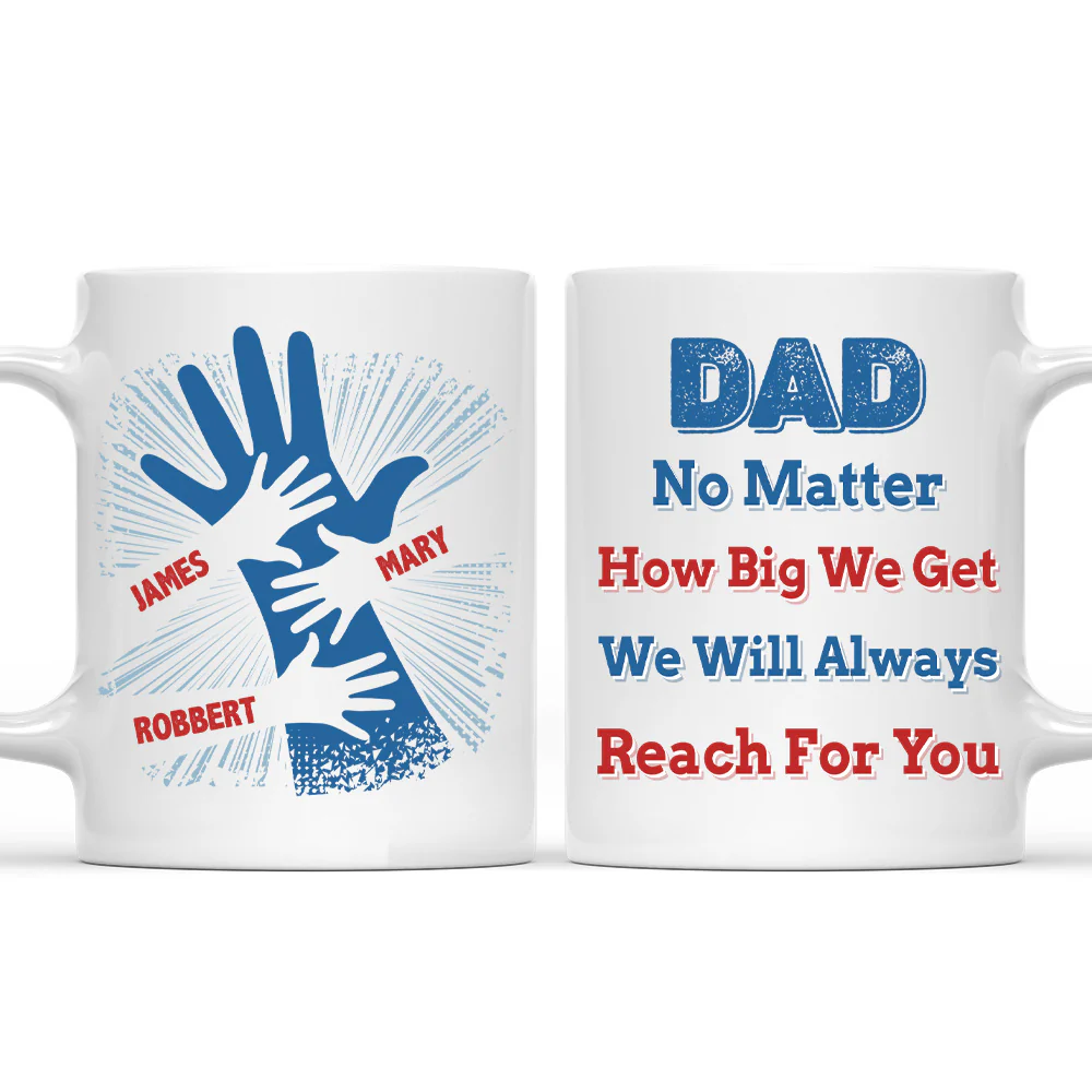 We Hold Our Hands Together And Forever - Personalized Custom Coffee Mug - Image 3