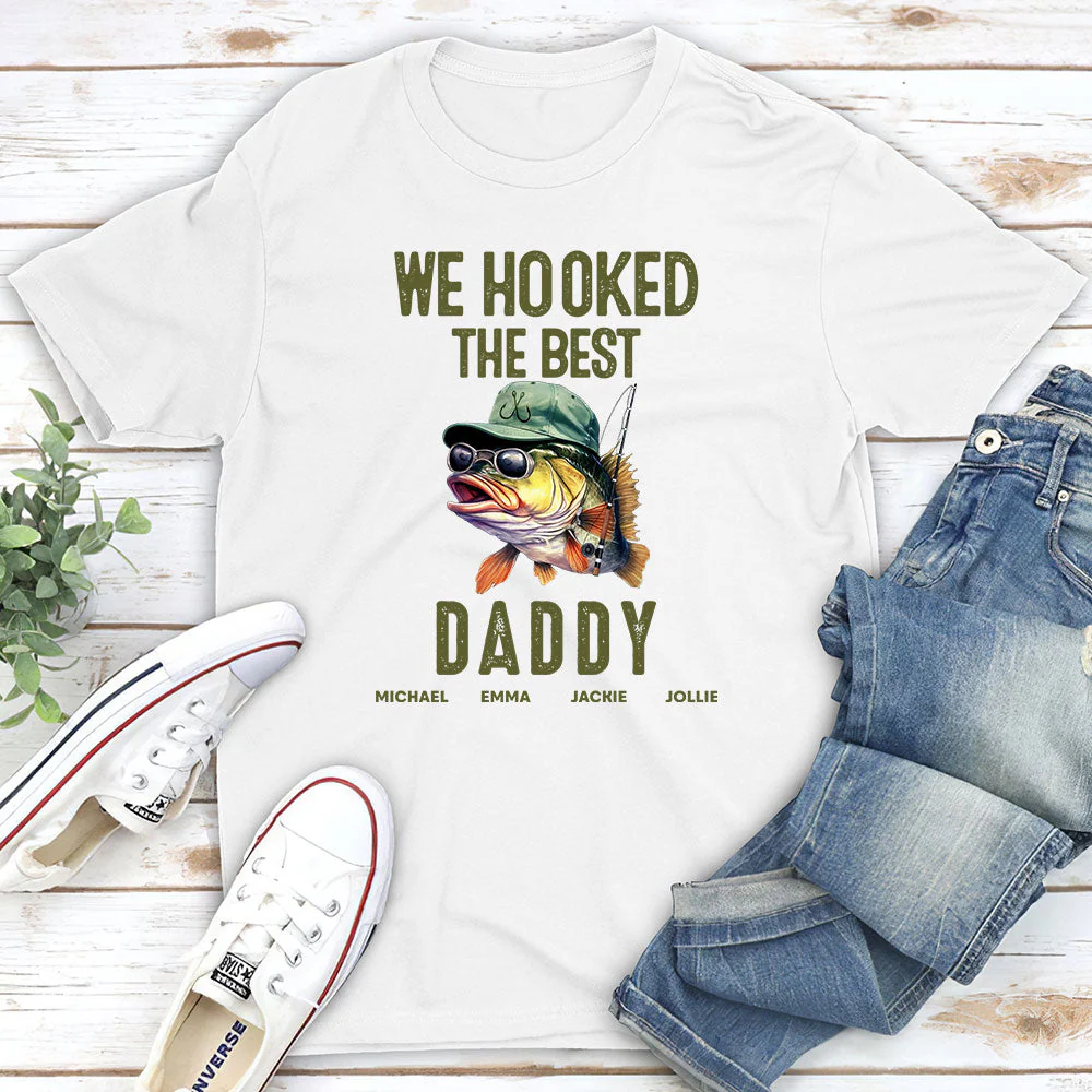 We Hooked The Best Dad - Personalized Custom Shirt - Image 2
