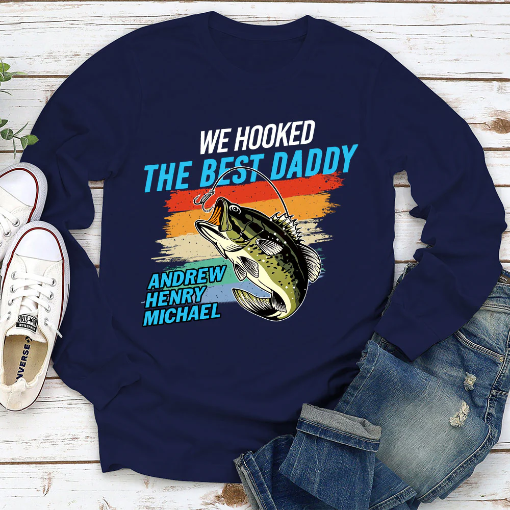 We Hooked The Best Daddy - Personalized Custom Shirt - Image 7