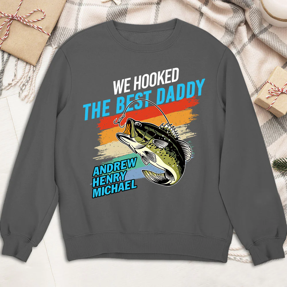We Hooked The Best Daddy - Personalized Custom Shirt - Image 9