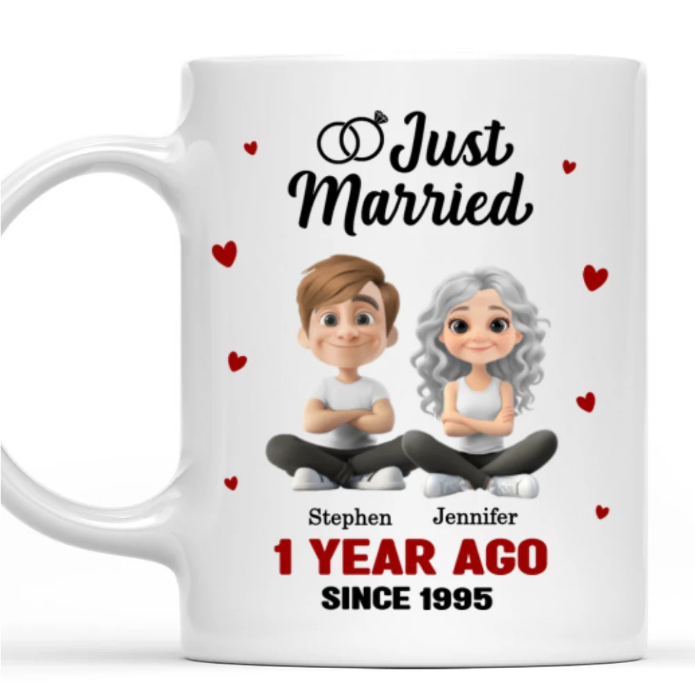 We Just Married - Personalized Custom Coffee Mug - Image 7