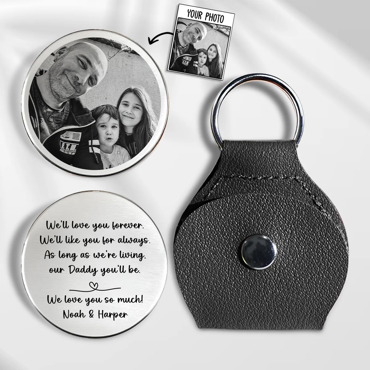 We Love You Dad - Personalized Custom Pocket Hug