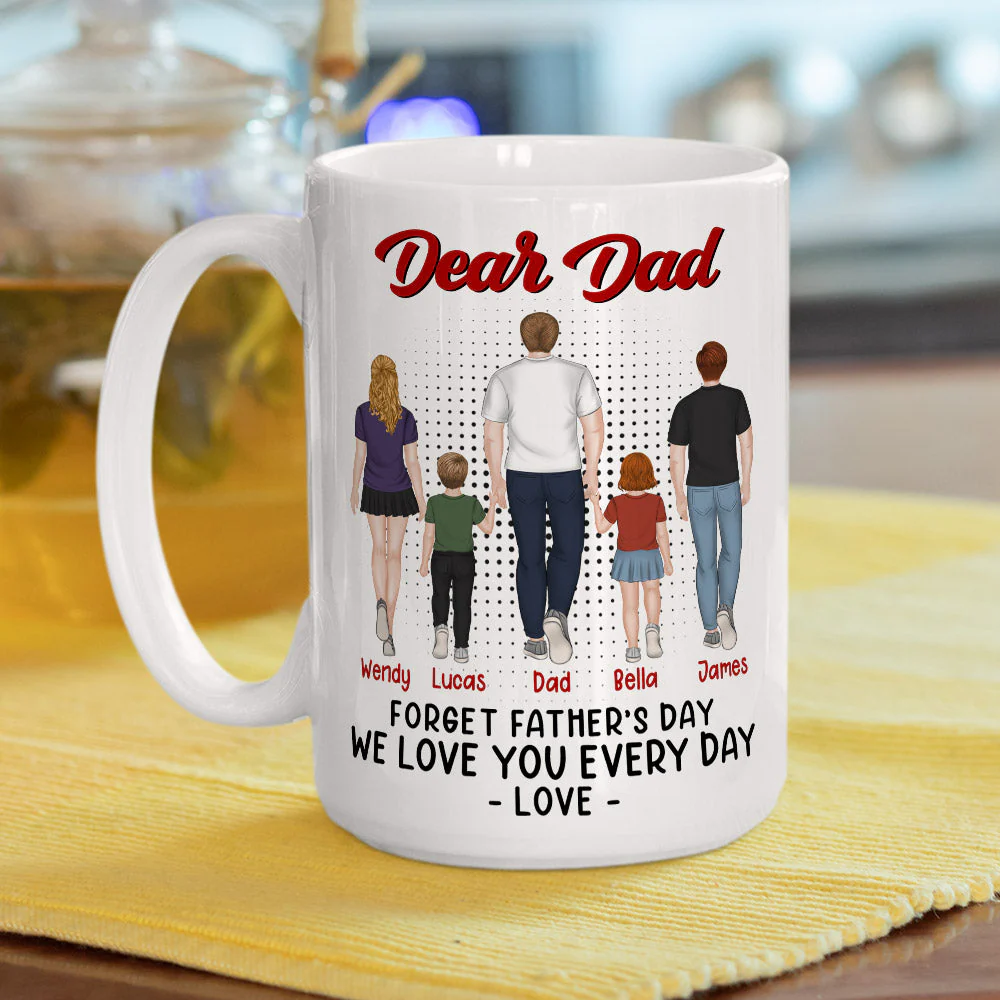 We Love You Every Day - Personalized Custom Coffee Mug - Image 5